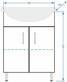 Тумба под раковину Stella Polar Концепт ЭКО 60см белый SP-00000395
